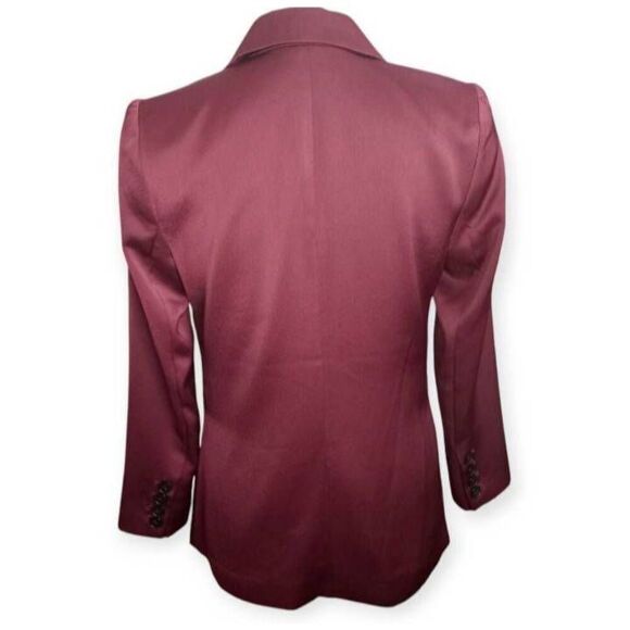 HALOGEN BURGUNDY SATIN BLAZER SZ.XS EUC. - Picture 6 of 8